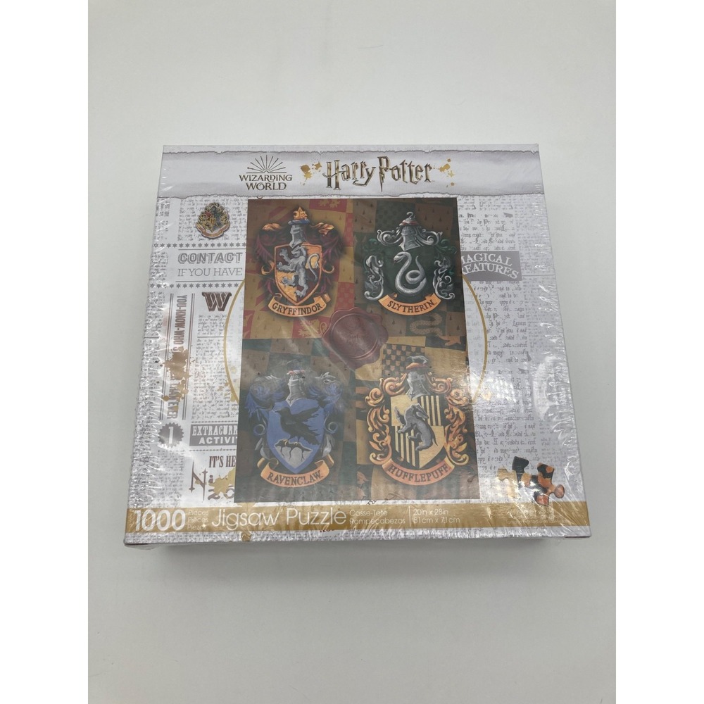 Aquarius Harry Potter 1000 Pc Puzzle Hogwarts House Crests Wizarding World- New